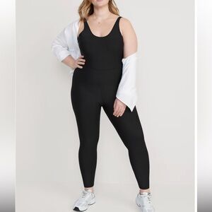 Old Navy sleeveless PowerSoft 7/8-Length Bodysuit black XXL